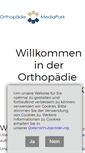 Mobile Screenshot of orthopaedie-mediapark.de