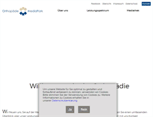 Tablet Screenshot of orthopaedie-mediapark.de